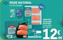 E.Leclerc iglo tranches de salmão selvagem promoção