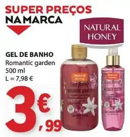 E.Leclerc gel de banho romantic garden natural honey promoção