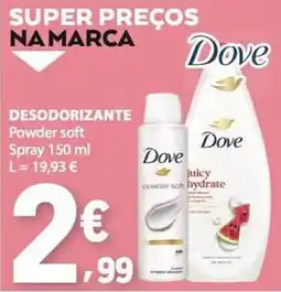 E.Leclerc Dove desodorizante powder soft spray promoção