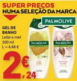 E.Leclerc Gel de banho leite e mel palmolive promoção