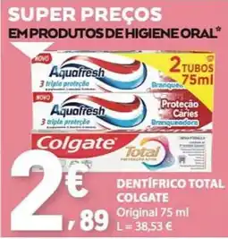 E.Leclerc Dentífrico total colgate original promoção