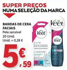 E.Leclerc Bandas de cera faciais veet promoção