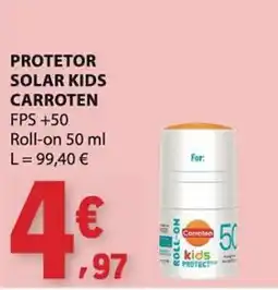E.Leclerc protetor solar kids caroten promoção