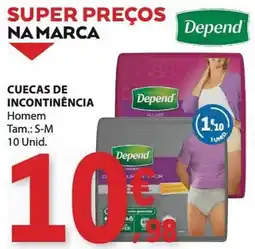 E.Leclerc Cuecas de incontinência depend homem promoção