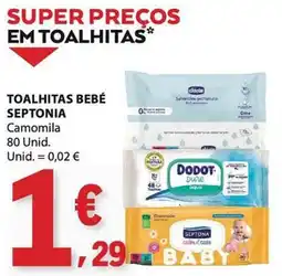 E.Leclerc toalhitas bebé septonia camomila promoção