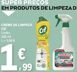 E.Leclerc Creme de limpeza cif limão promoção
