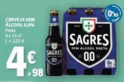 E.Leclerc Sagres sem álcool preta promoção