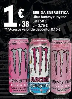 E.Leclerc Monster energy ultra fantasy ruby red promoção