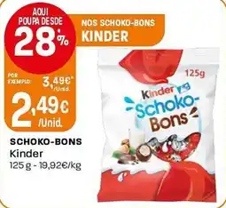 Intermarché Schoko-Bons Kinder promoção