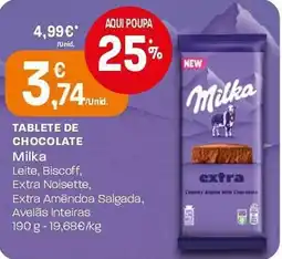 Intermarché Tablete de chocolate milka promoção