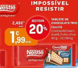 Intermarché Nestlé Tablete de chocolate trio promoção