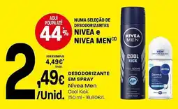 Intermarché desodorante em spray nivea men cool kick promoção
