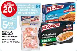 Intermarché miolo de camarão cozido pescanova promoção