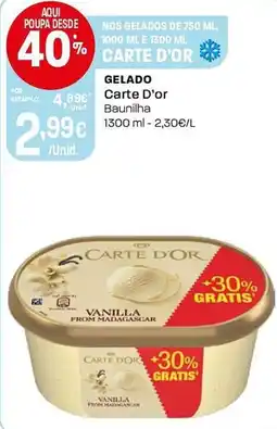 Intermarché Gelado carte d'or baunilha promoção