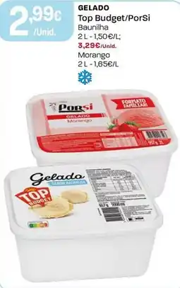 Intermarché Gelado Top Budget/PorSi Baunilha promoção