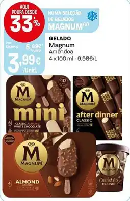 Intermarché magnum gelado amêndoa promoção