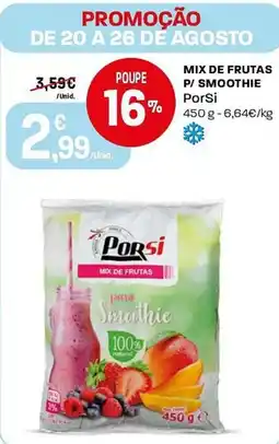 Intermarché Porsi mix de frutas para smoothie promoção