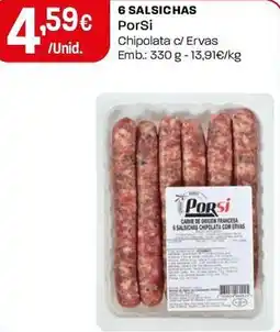 Intermarché 6 salsichas por si chipolata c/ ervas promoção
