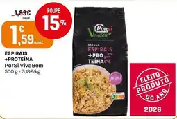 Intermarché espirais +proteína porSi vivaBem promoção