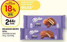 Intermarché Bolachas wafer milka chocolate de leite promoção
