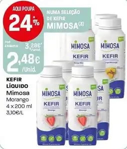 Intermarché Kefir líquido mimosa promoção