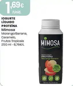 Intermarché Iogurte líquido proteína mimosa morango banana promoção