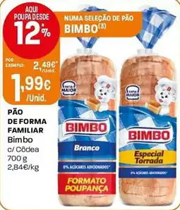 Intermarché Pão de forma familiar Bimbo promoção