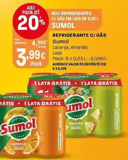 Intermarché Sumol refrigerante c/ gás promoção