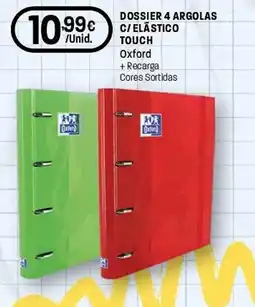 Intermarché Dossier 4 argolas c/ elástico touch oxford promoção