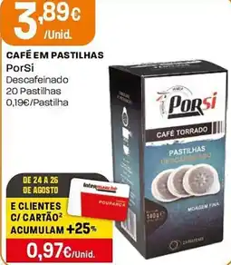 Intermarché Café em pastilhas porSi descafeinado promoção
