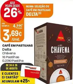 Intermarché Café em pastilhas delta chávena promoção