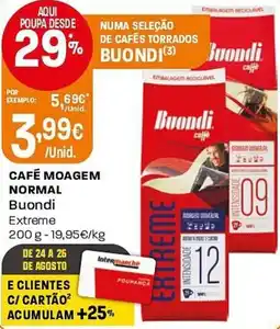 Intermarché Café moagem normal Buondi Extreme promoção