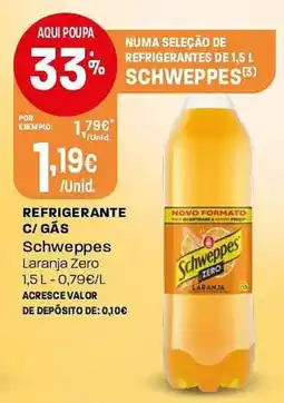 Intermarché Refrigerante c/ gás Schweppes Laranja Zero promoção