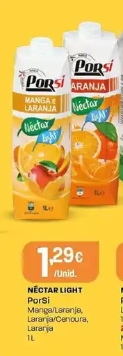 Intermarché Néctar light PorSi Manga/Laranja promoção