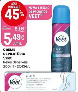 Intermarché creme depilatório veet peles sensíveis promoção