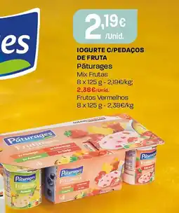 Intermarché Páturages iogurte c/pedaços de fruta promoção