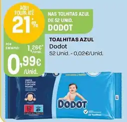 Intermarché toalhitas azul dodot promoção