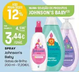 Intermarché spray johnson's baby gotas de brilho promoção