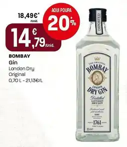 Intermarché Bombay Gin London Dry Original promoção