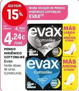 Intermarché Penso higiênico cottonlike evax noite abas promoção