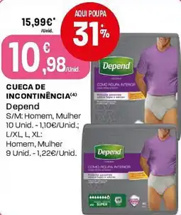 Intermarché Cueca de incontinência depend promoção