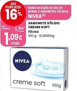 Intermarché Sabonete sólido nivea creme soft promoção