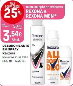 Intermarché Desodorante em spray rexona promoção
