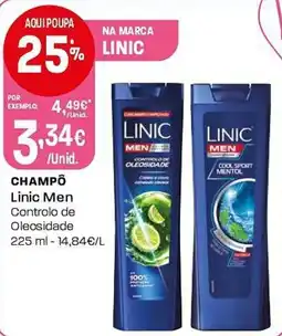 Intermarché Champô Linic Men Controlo de Oleosidade promoção