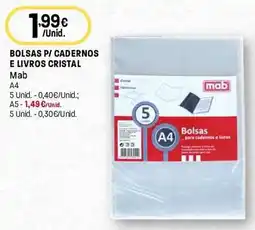 Intermarché Bolsas p/ cadernos e livros cristal mab promoção
