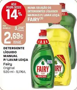 Intermarché Detergente líquido manual p/ lavar loiça fairy promoção