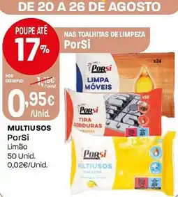 Intermarché toalhitas de limpeza porsi promoção