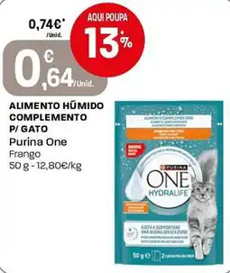 Intermarché alimento húmido complemento p/ gato purina one frango promoção