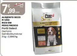 Intermarché PorSi Select Alimento Seco P/ Cão Rico Em Peixe Fresco Cachorro Salmão/Atum/Arroz promoção