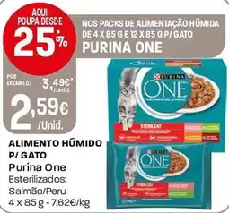 Intermarché Alimento húmido p/ gato purina one esterilizados promoção